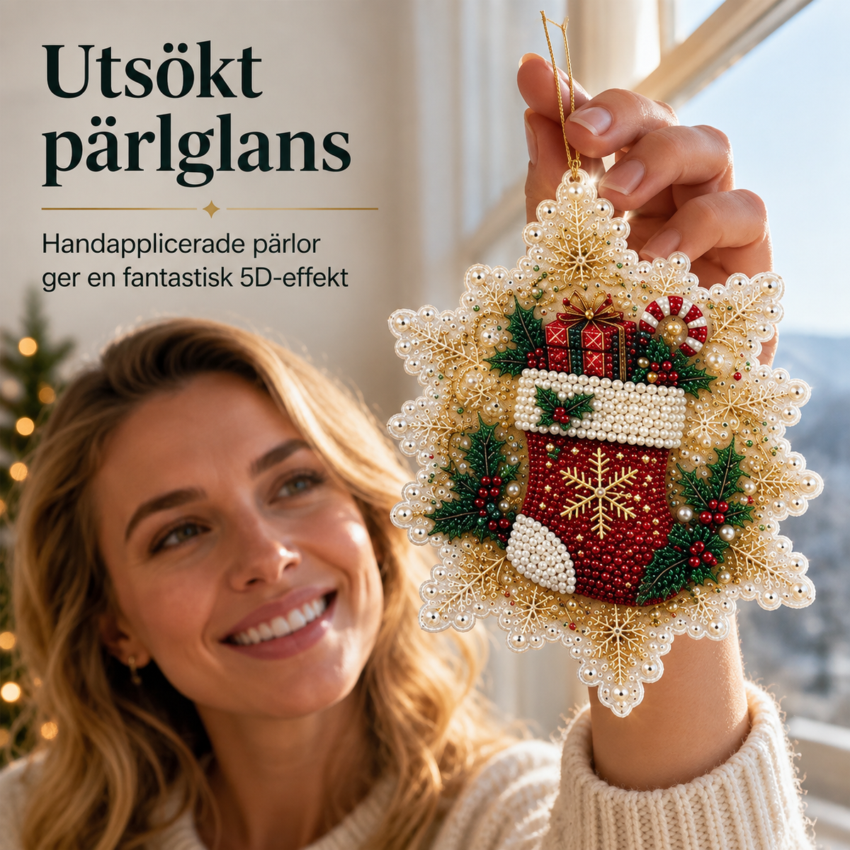 DIY Diamantmålning – Hängande Juldekoration 50% RABATT