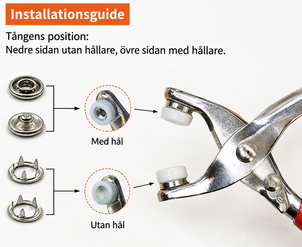 Tryckknappskit med Monteringstång – 50% RABATT