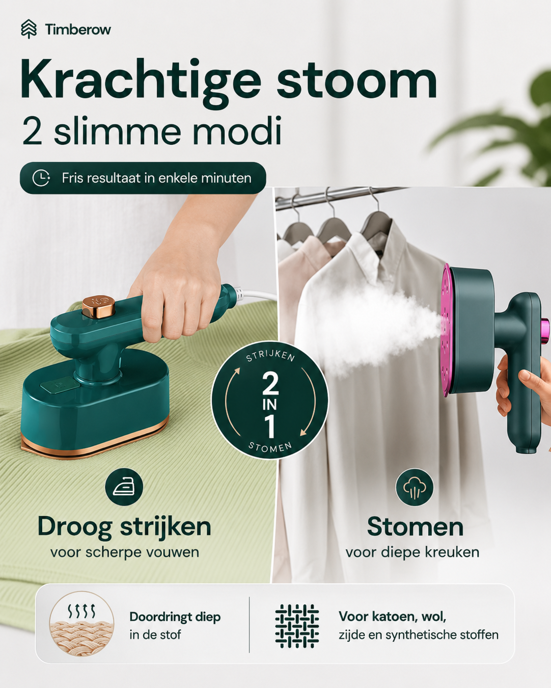 Portabelt Mini-Ångstrykjärn – 50% RABATT