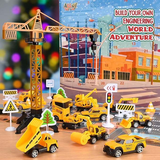 Adventskalender med Byggfordon - Över 4 000 sålda! Begränsat lager