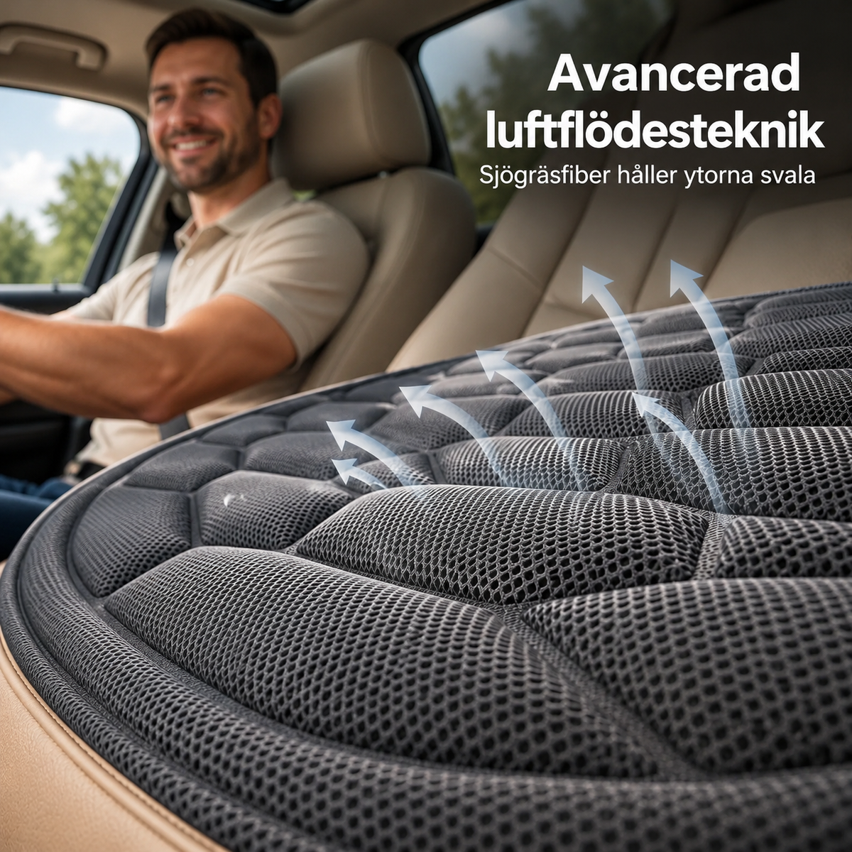 Bekväm Sittdyna för Bilen – 1+1 GRATIS