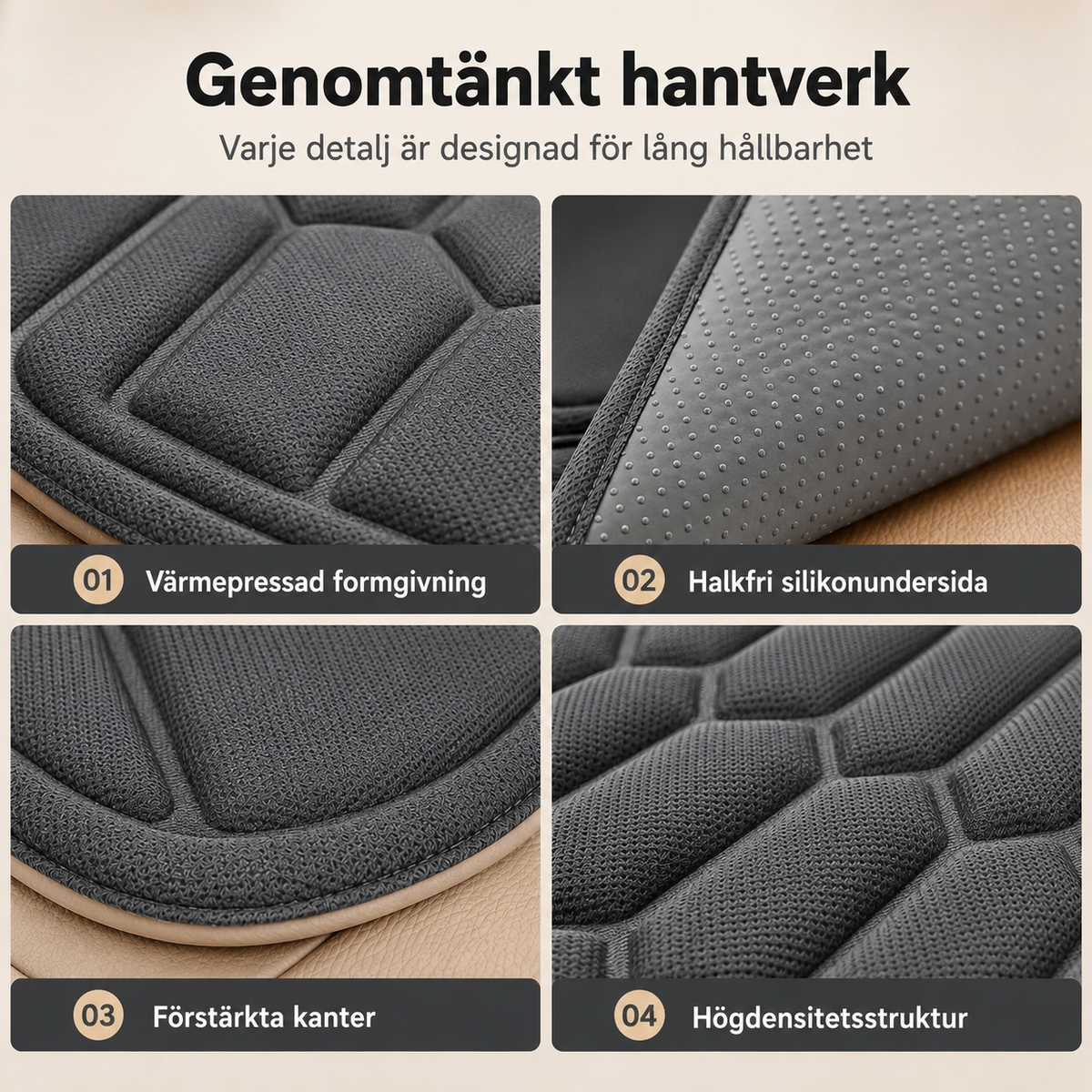 Bekväm Sittdyna för Bilen – 1+1 GRATIS