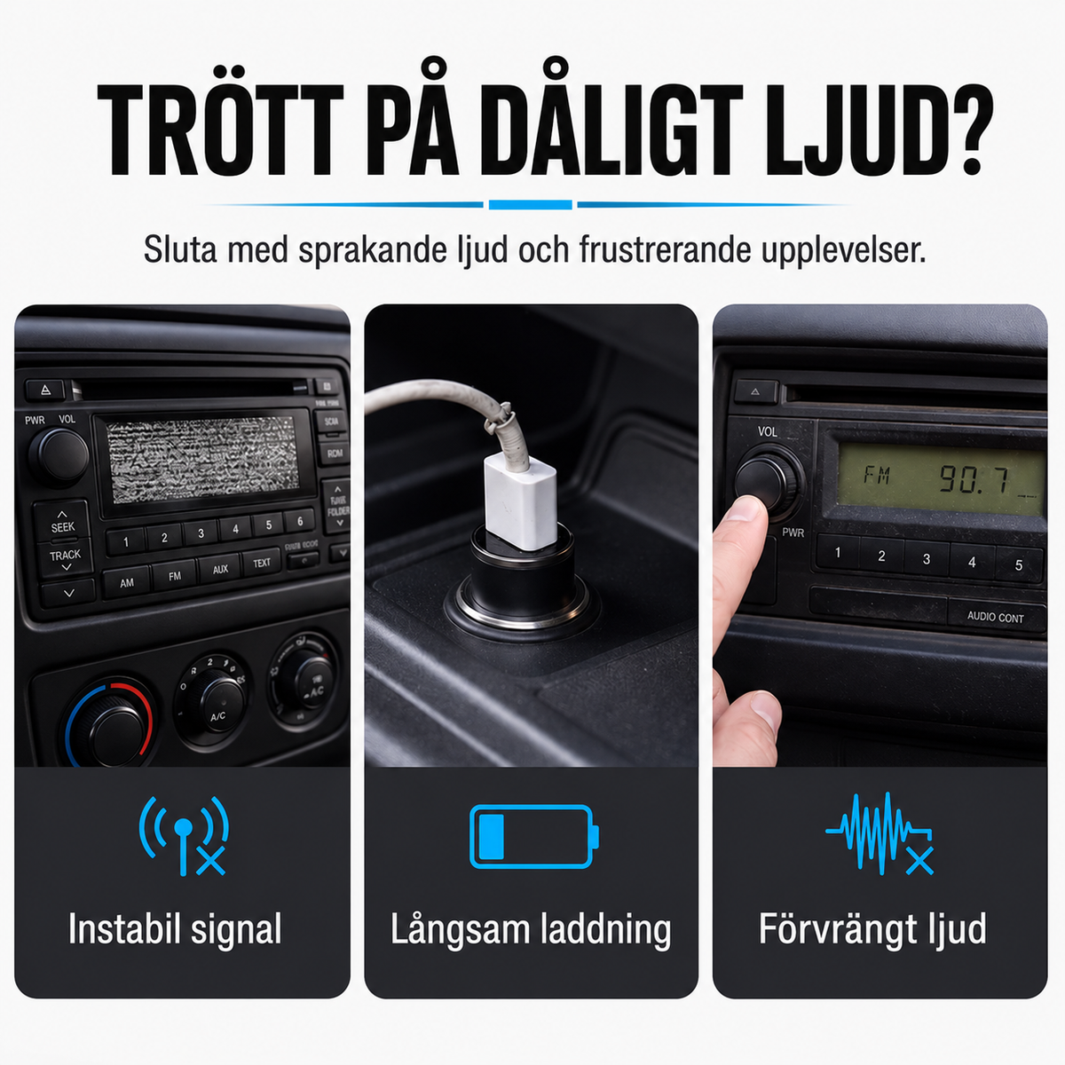 Bluetooth Bilradio med USB - Över 11 000 sålda! Begränsat lager