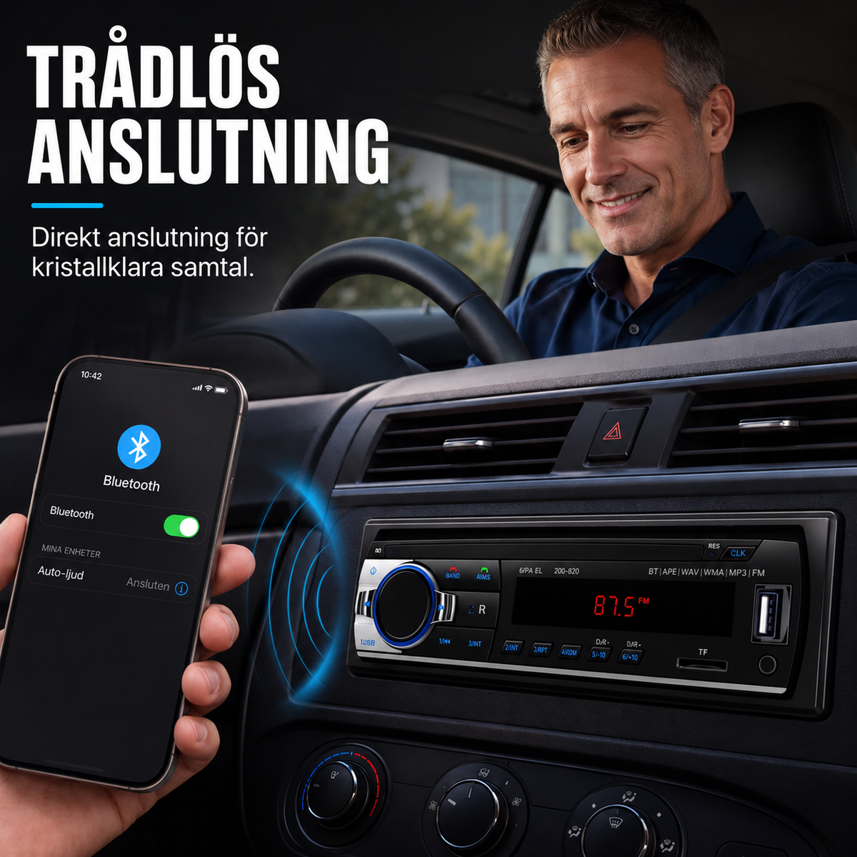 Bluetooth Bilradio med USB - Över 11 000 sålda! Begränsat lager