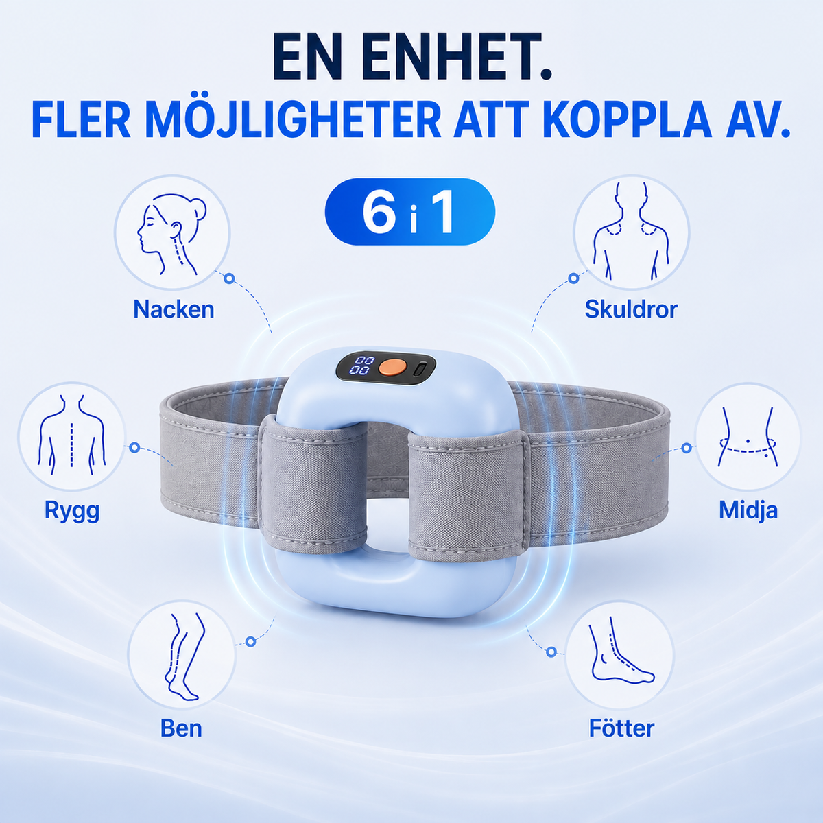Vibrerande Massagebälte för Hela Kroppen - Över 6 000 sålda! Begränsat lager