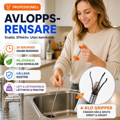 Flexibelt Verktyg för Avloppsrensning - Över 10 000 sålda! Begränsat lager