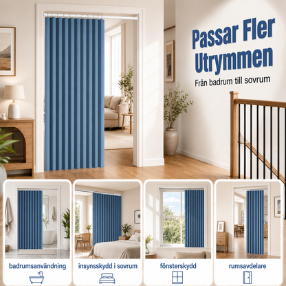 Magnetiskt Vikbart Dörrdraperi – 1+1 GRATIS