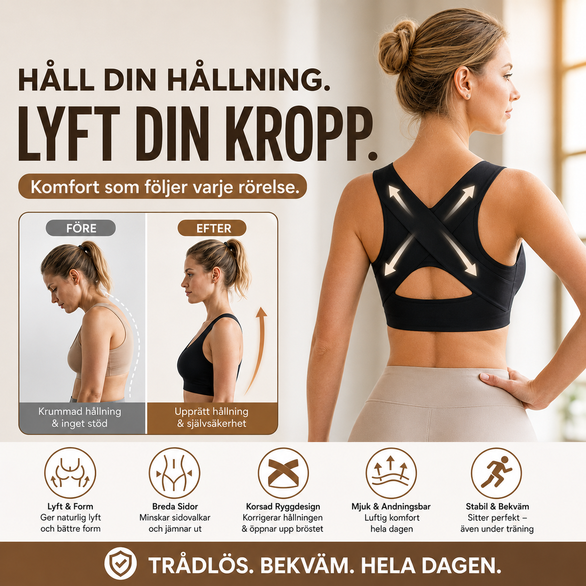 Stödjande BH med X-Band - Över 13 000 sålda! Begränsat lager