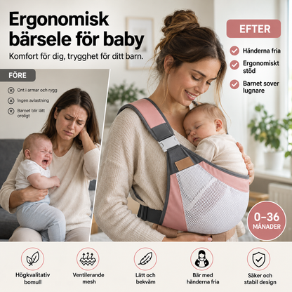 Ergonomisk Babysele 4-i-1 – 1+1 GRATIS