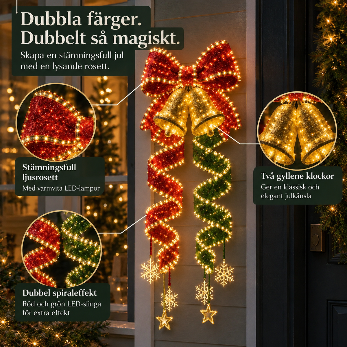 Hängande Spiralbelysning för Jul – 50% RABATT