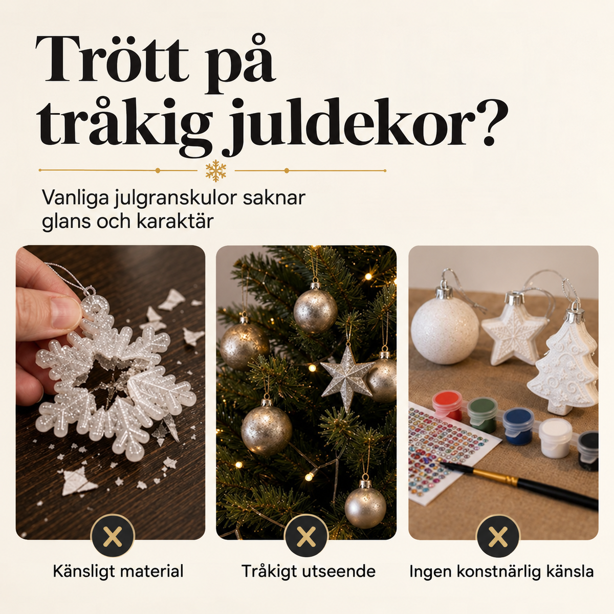 DIY Diamantmålning – Hängande Juldekoration 50% RABATT