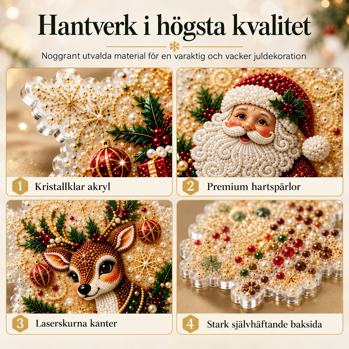 DIY Diamantmålning – Hängande Juldekoration 50% RABATT
