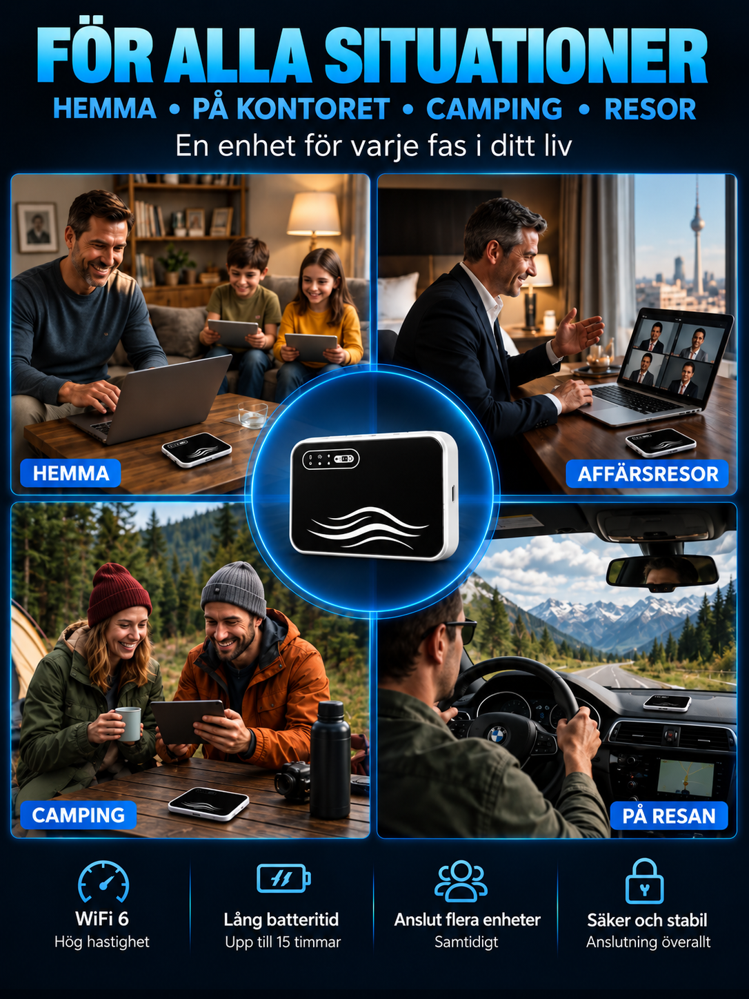 Portabel WiFi för Resor – 50% RABATT