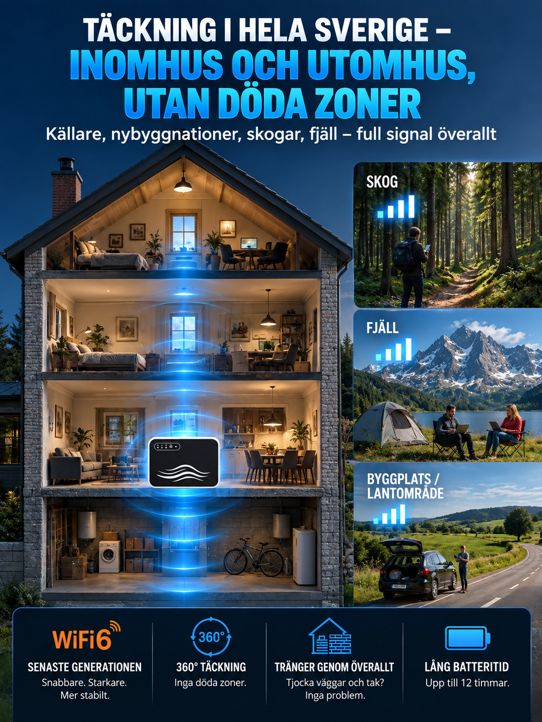 Portabel WiFi för Resor – 50% RABATT