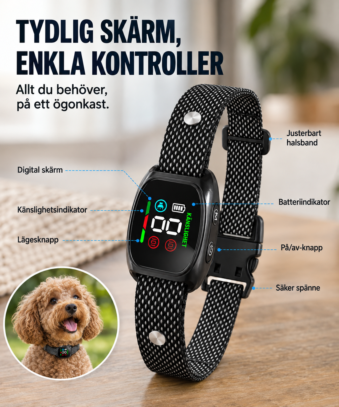Skonsamt Antiskällhalsband – 50% RABATT