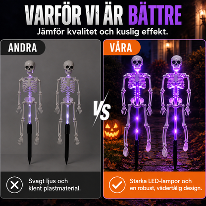 Solcellsdrivna Skelettlampor för Halloween – 1+1 GRATIS