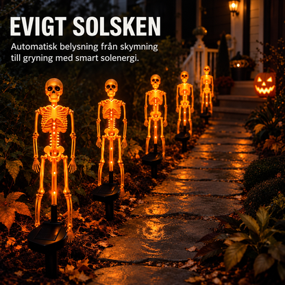Solcellsdrivna Skelettlampor för Halloween – 1+1 GRATIS