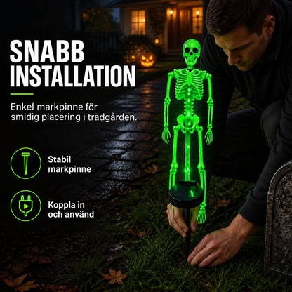 Solcellsdrivna Skelettlampor för Halloween – 1+1 GRATIS