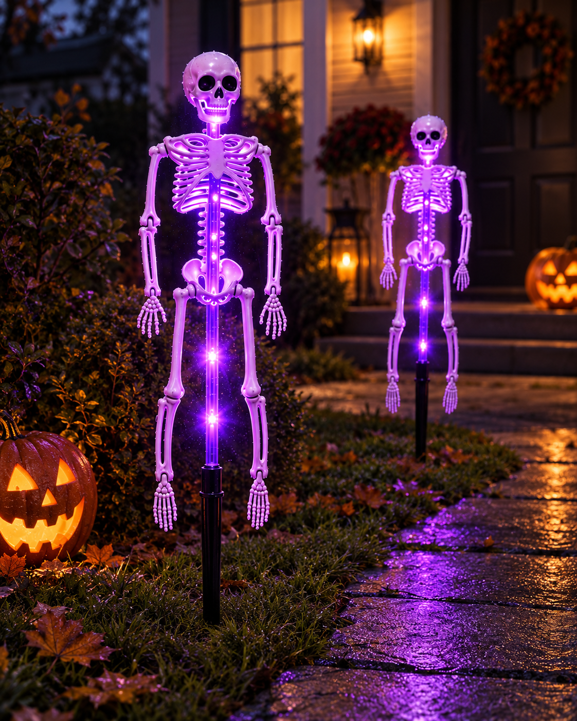 Solcellsdrivna Skelettlampor för Halloween – 1+1 GRATIS