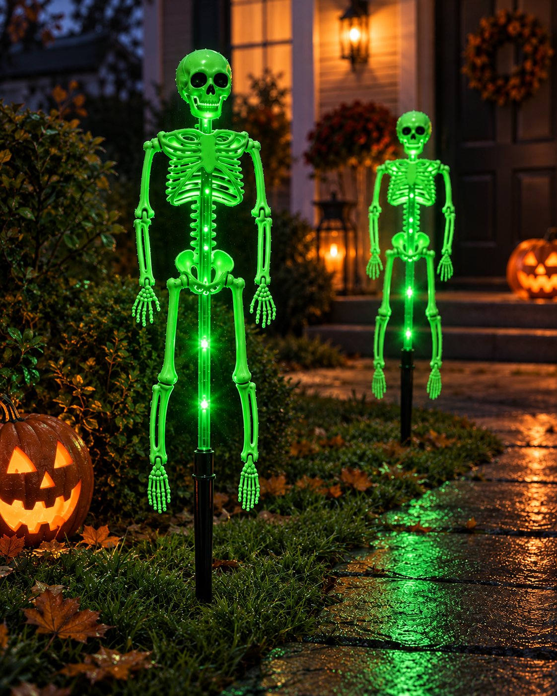 Solcellsdrivna Skelettlampor för Halloween – 1+1 GRATIS