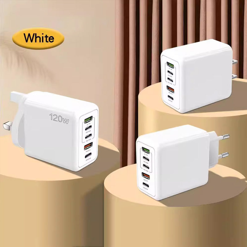 120W 5-Port Snabbladdare