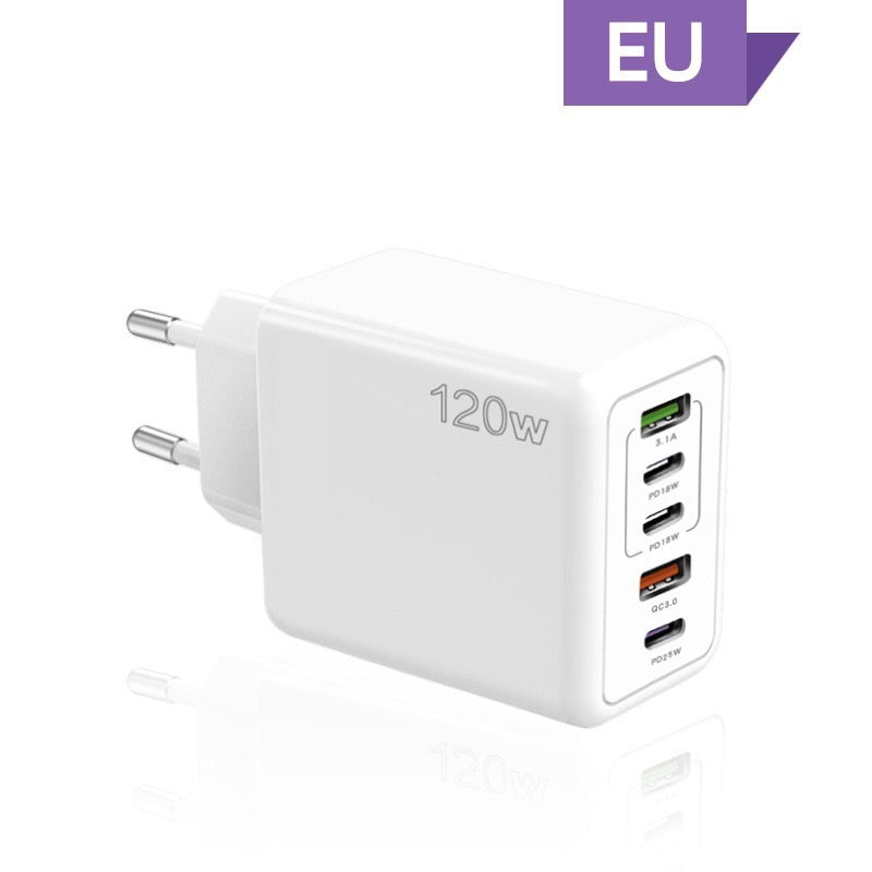 120W 5-Port Snabbladdare