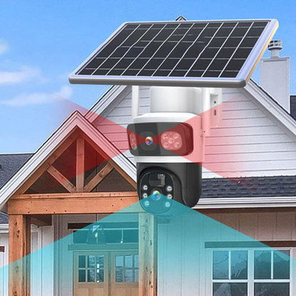 Dubbel-Lins Solcells Säkerhetskamera - köp 1 och få 1 GRATIS! - Över 8 000 sålda! Begränsat lager