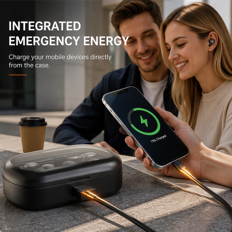 Trådlösa Hörlurar med Powerbank - Över 2000 sålda! Begränsat lager
